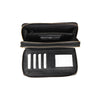 Leather Double Chain Wallet - Black