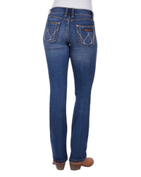 'Mae' Retro Women's Mid-Rise Bootcut Jean - Indigo