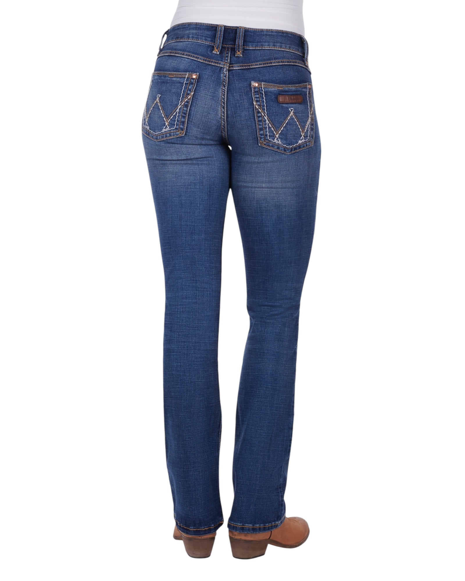 'Mae' Retro Women's Mid-Rise Bootcut Jean - Indigo