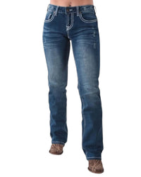 'Edgy' Classic Fit Bootcut Jeans
