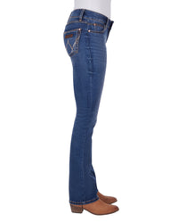 'Mae' Retro Women's Mid-Rise Bootcut Jean - Indigo