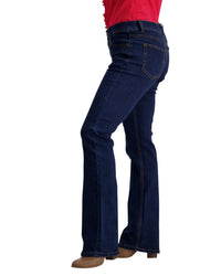 Outback Filly Tan Stitch Bootcut Jeans - Dark