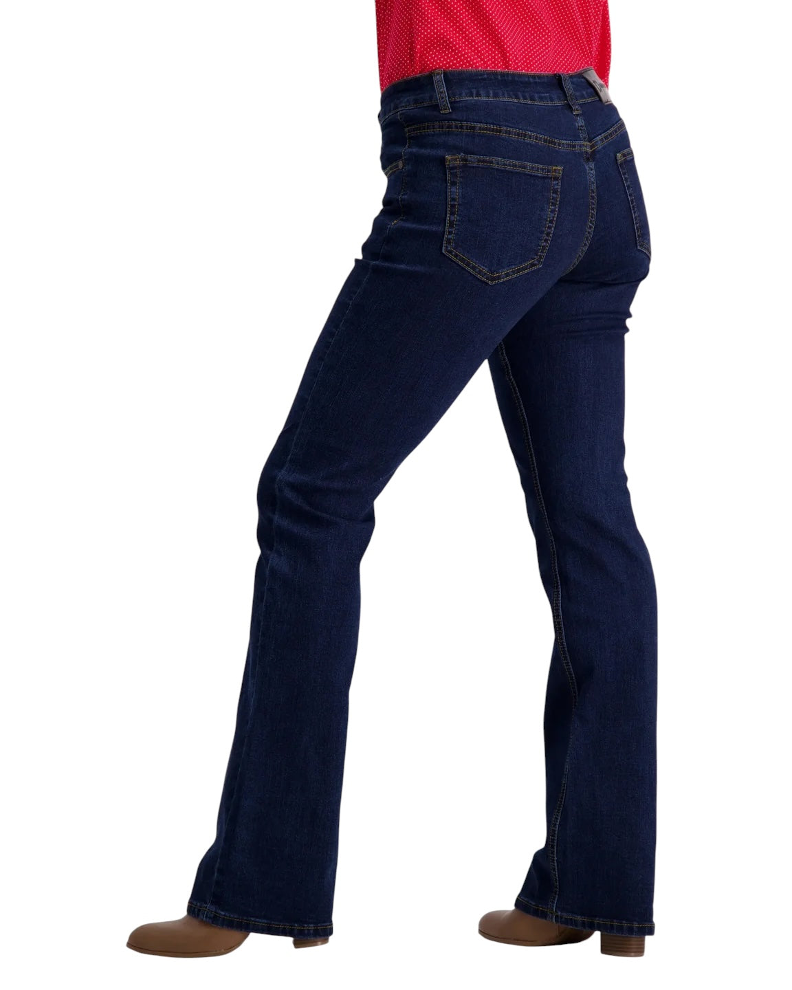 Outback Filly Tan Stitch Bootcut Jeans - Dark