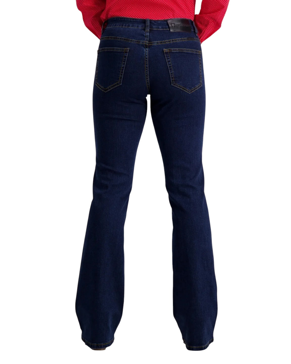 Outback Filly Tan Stitch Bootcut Jeans - Dark