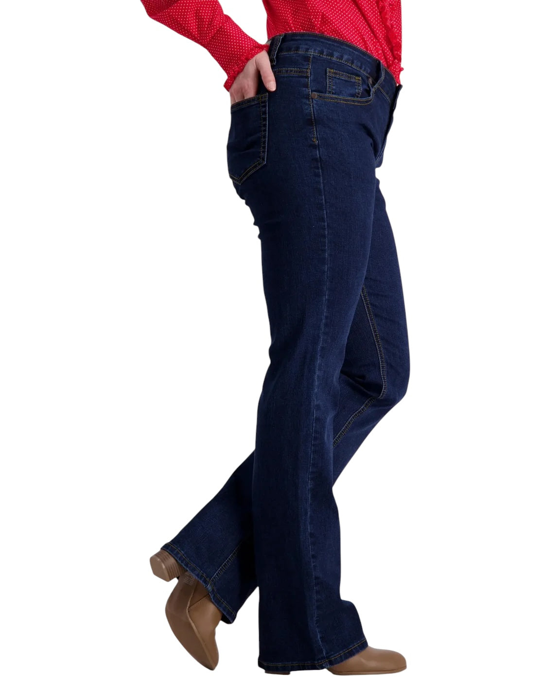 Outback Filly Tan Stitch Bootcut Jeans - Dark