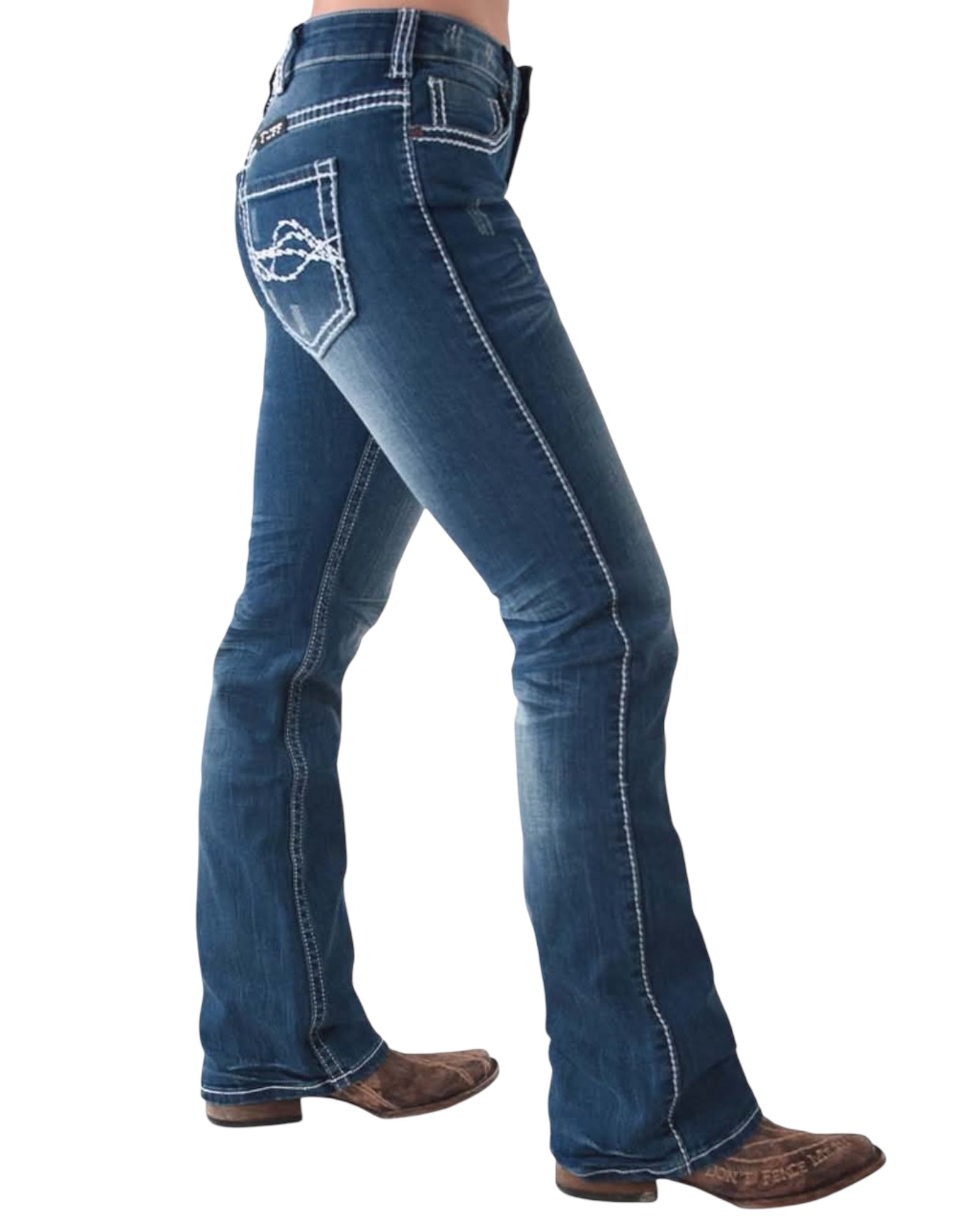 'Edgy' Classic Fit Bootcut Jeans