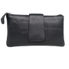 Leather Wallet / Crossbody Bag - Black