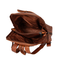 'Perth' Leather Ladies Backpack - Tan