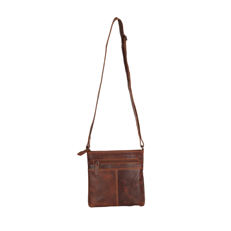 Leather Crossbody Bag - Sandel