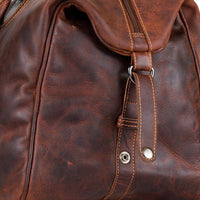 The Weekender Leather Duffle Bag - Sandel
