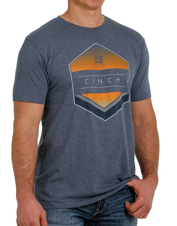 Cinch Men's Heather Blue T-Shirt