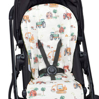 Diggers & Tractors Universal Organic Pram Liner