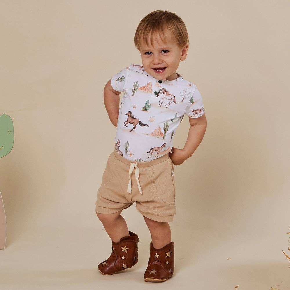 Wild Horses Short Sleeve Bodysuit