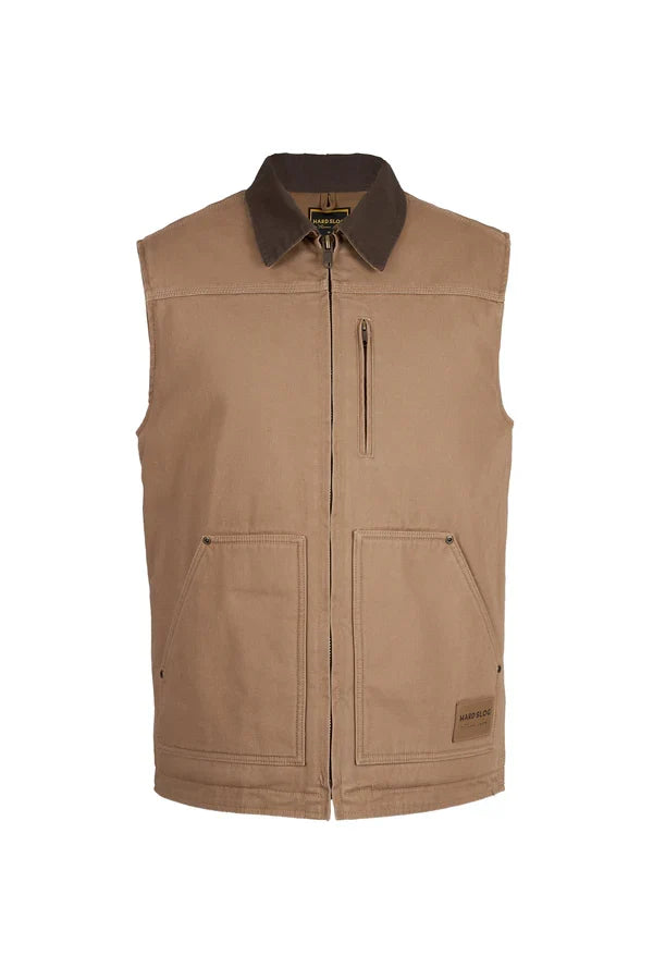 Hard Slog Men's Canvas Vest - Mushroom