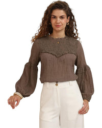 'Alyssa' Top - Choc