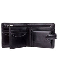 Heritage’ RFID Leather Bifold Wallet – Black