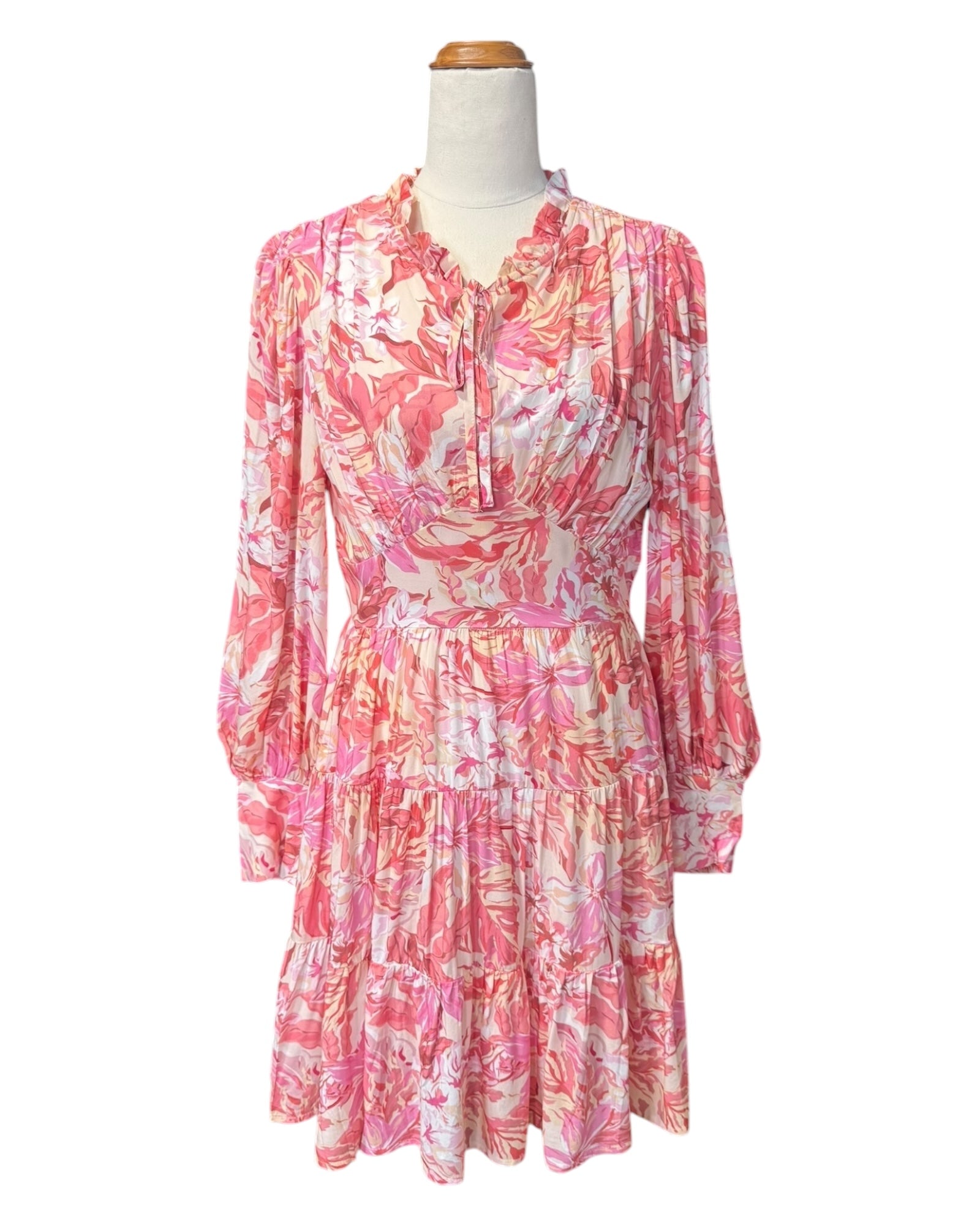'Kaitlin' Longsleeve Mini Dress - Pink