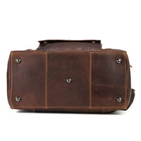 'Douglas' Vintage Leather Travel Bag - Sandal