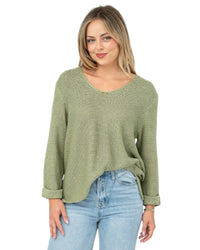 'Charlie’ Knit Jumper - Light Sage