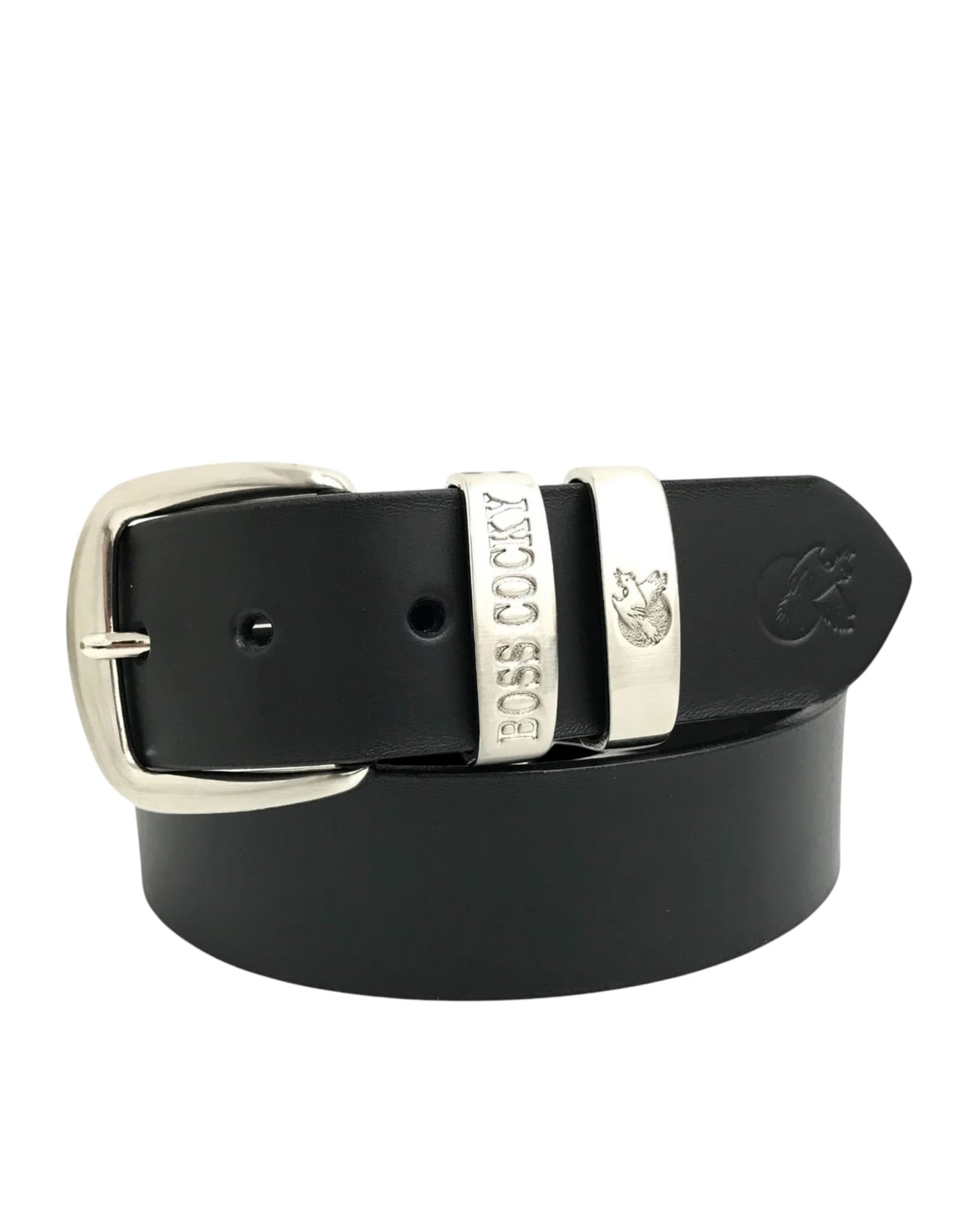 Muster 40mm Double Loop Leather Belt - Black