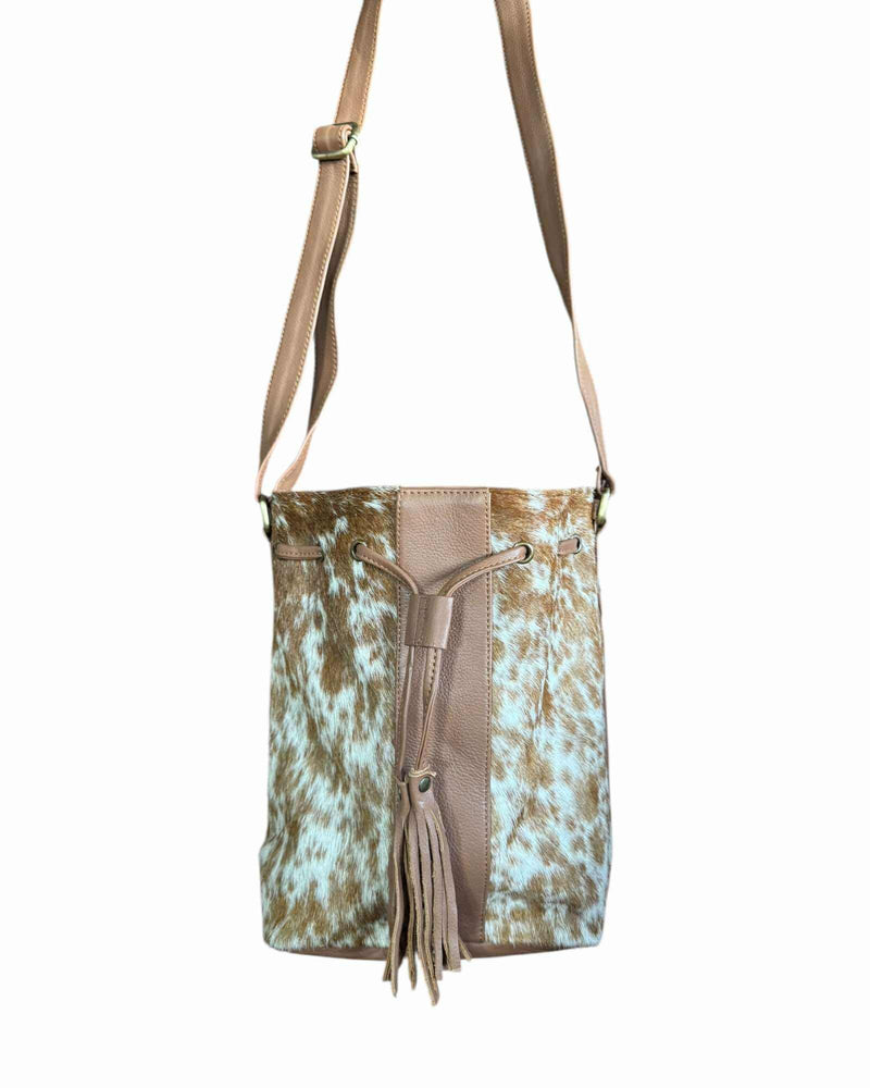 ‘Mingoola’ Cowhide Bucket Bag - Tan