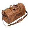 'Munich' Leather Overnight Duffle Bag - Camel