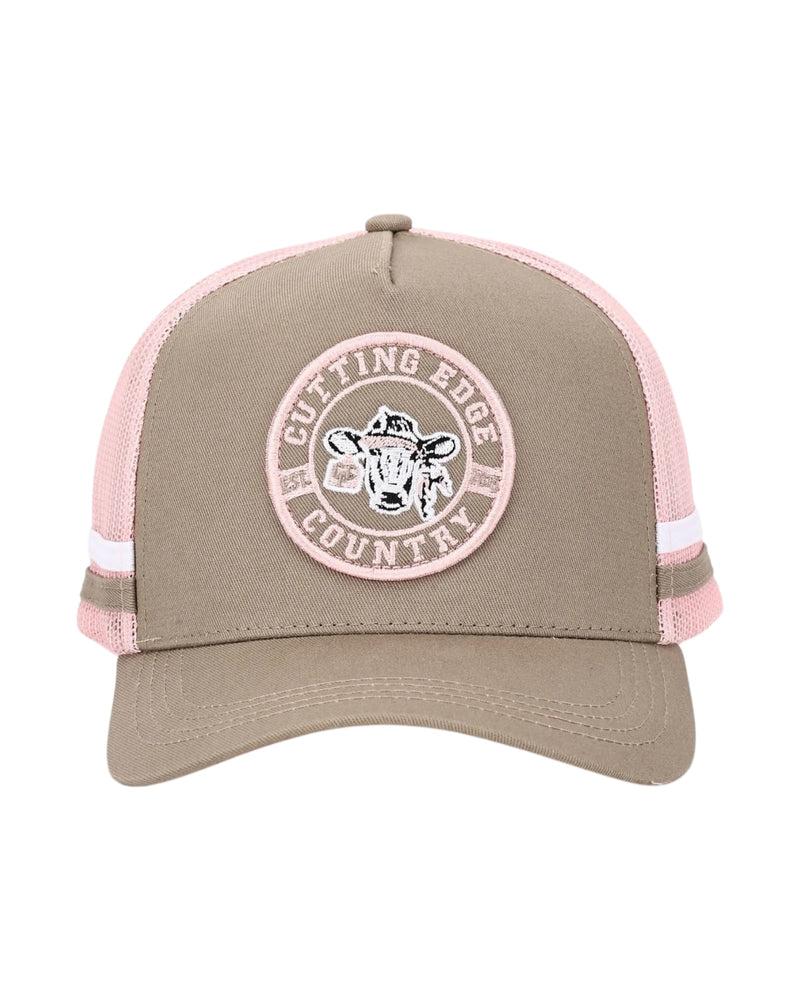CEC Stone & Pink Logo Trucker Cap