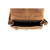 Small Leather Crossbody Mobile Bag - Camel