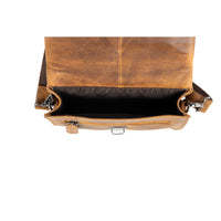 Small Leather Crossbody Mobile Bag - Camel