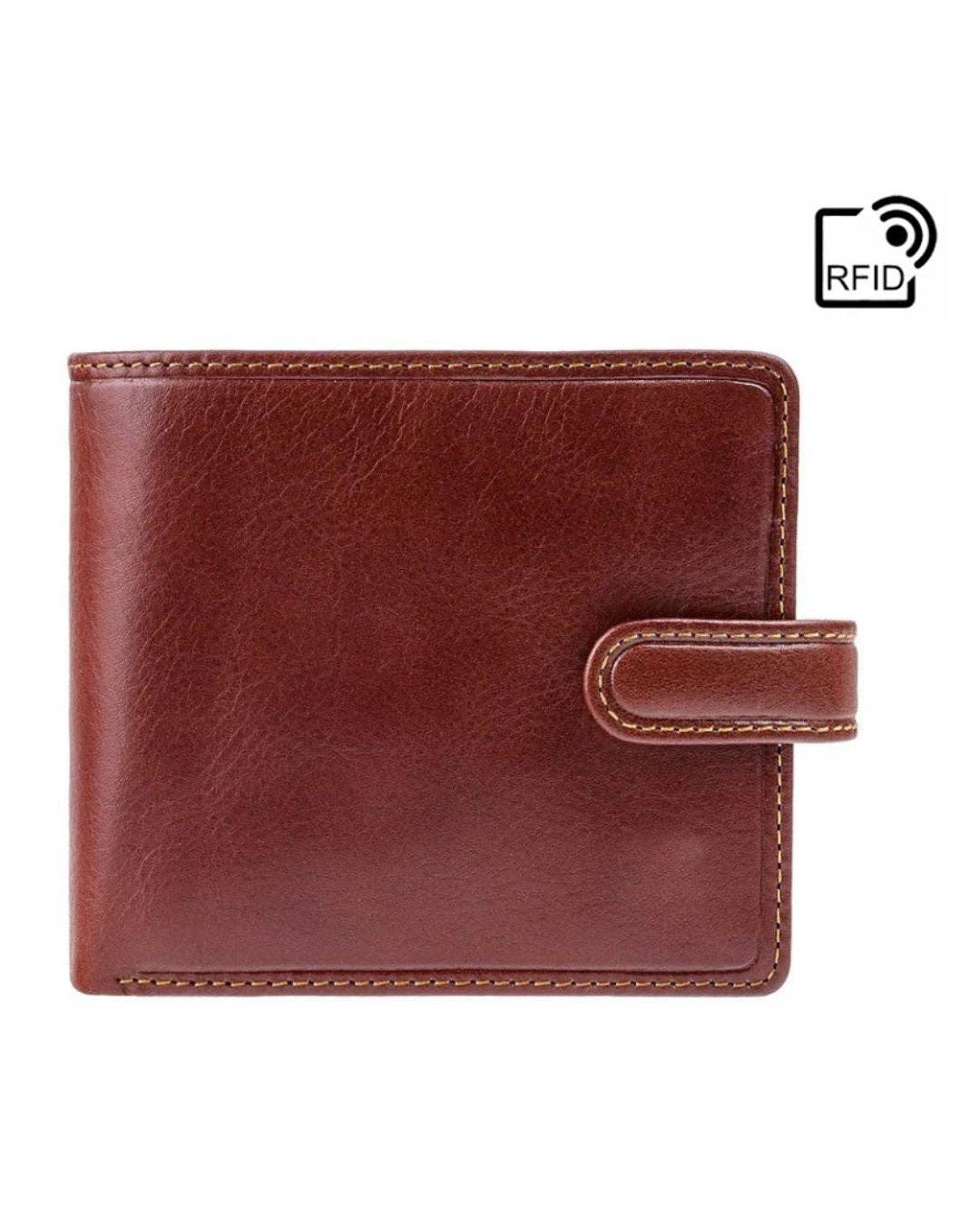 ‘Heritage’ RFID Leather Bifold Wallet – Cognac