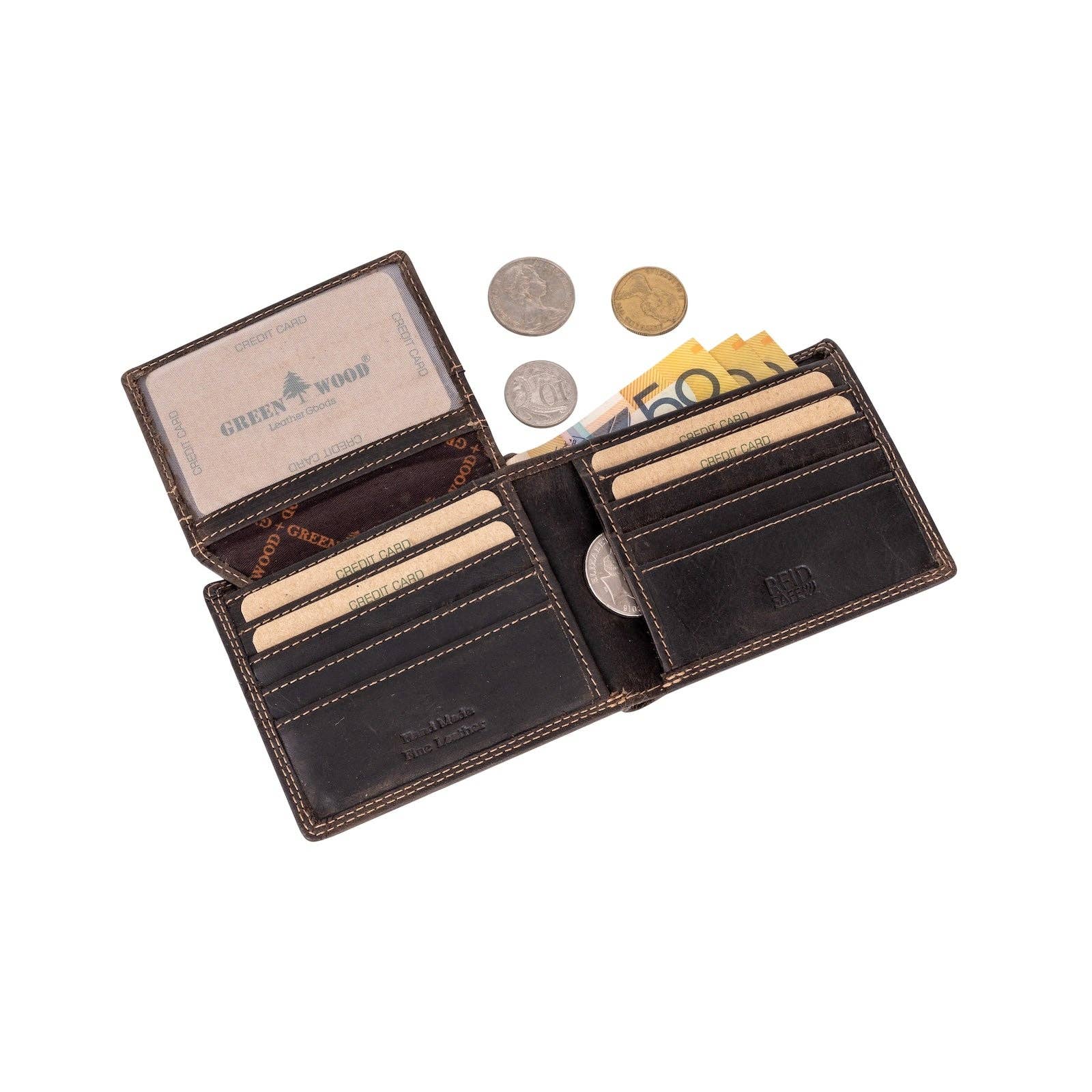 'Samson' RFID Leather Wallet – Brown