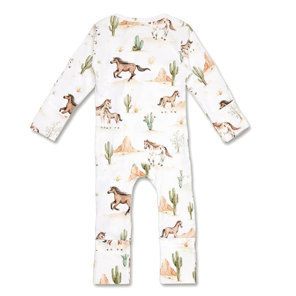 Wild Horses Snugglesuit Convertible Romper