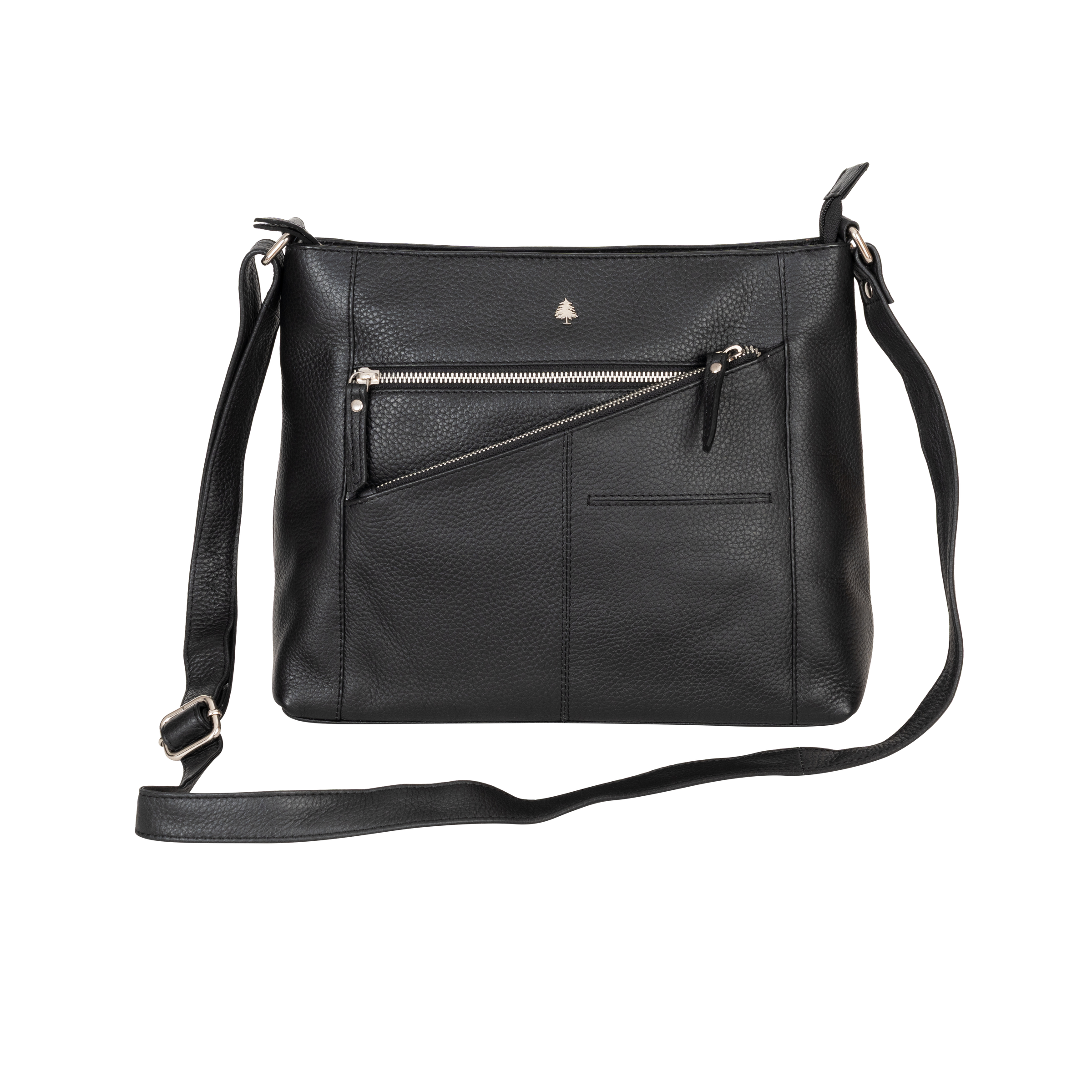 ‘Willow’ Leather Crossbody Bag – Black