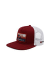 High Profile Patch Trucker Cap - Red/White