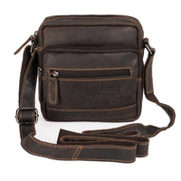 ‘Oliver' Leather Crossbody Bag – Brown