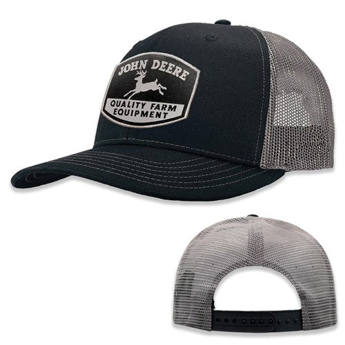 JD Charcoal/Black Retro Logo Mesh Back Cap