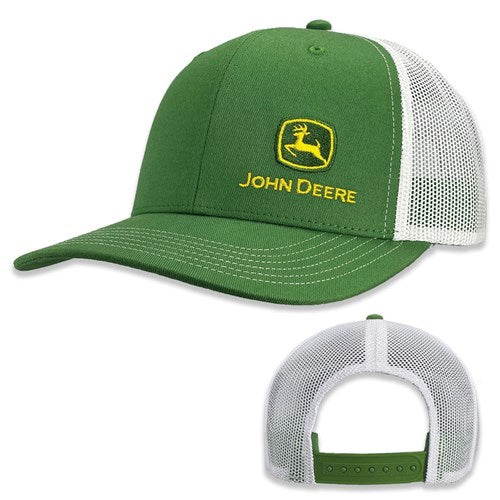 JD Green/White Trademark Logo Mesh Back Cap