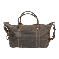 The Weekender Leather Duffle Bag - Brown