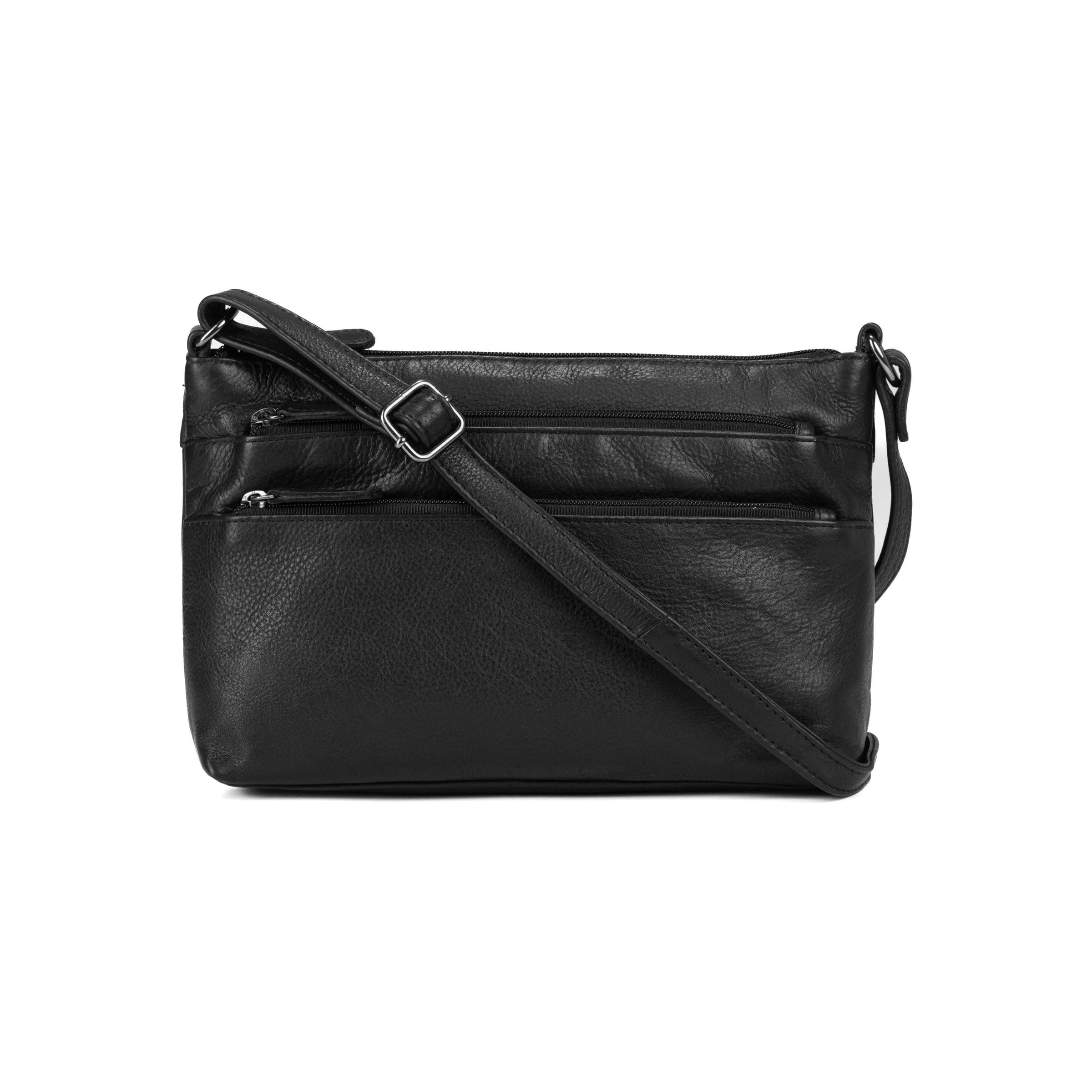 Crossbody Leather Bag - Black