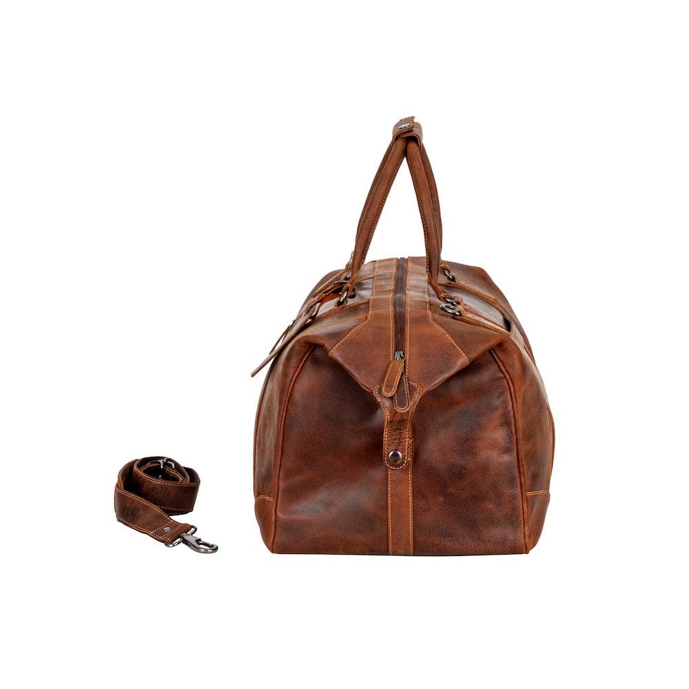 'Christine' Leather Pioneer Weekender Bag - Sandel