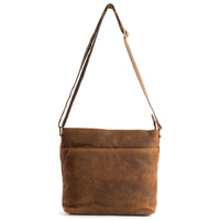 Leather Crossbody Shoulder Bag - Vintage Sandel
