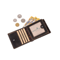 ‘Mason' RFID Leather Wallet with Coin Pocket – Brown