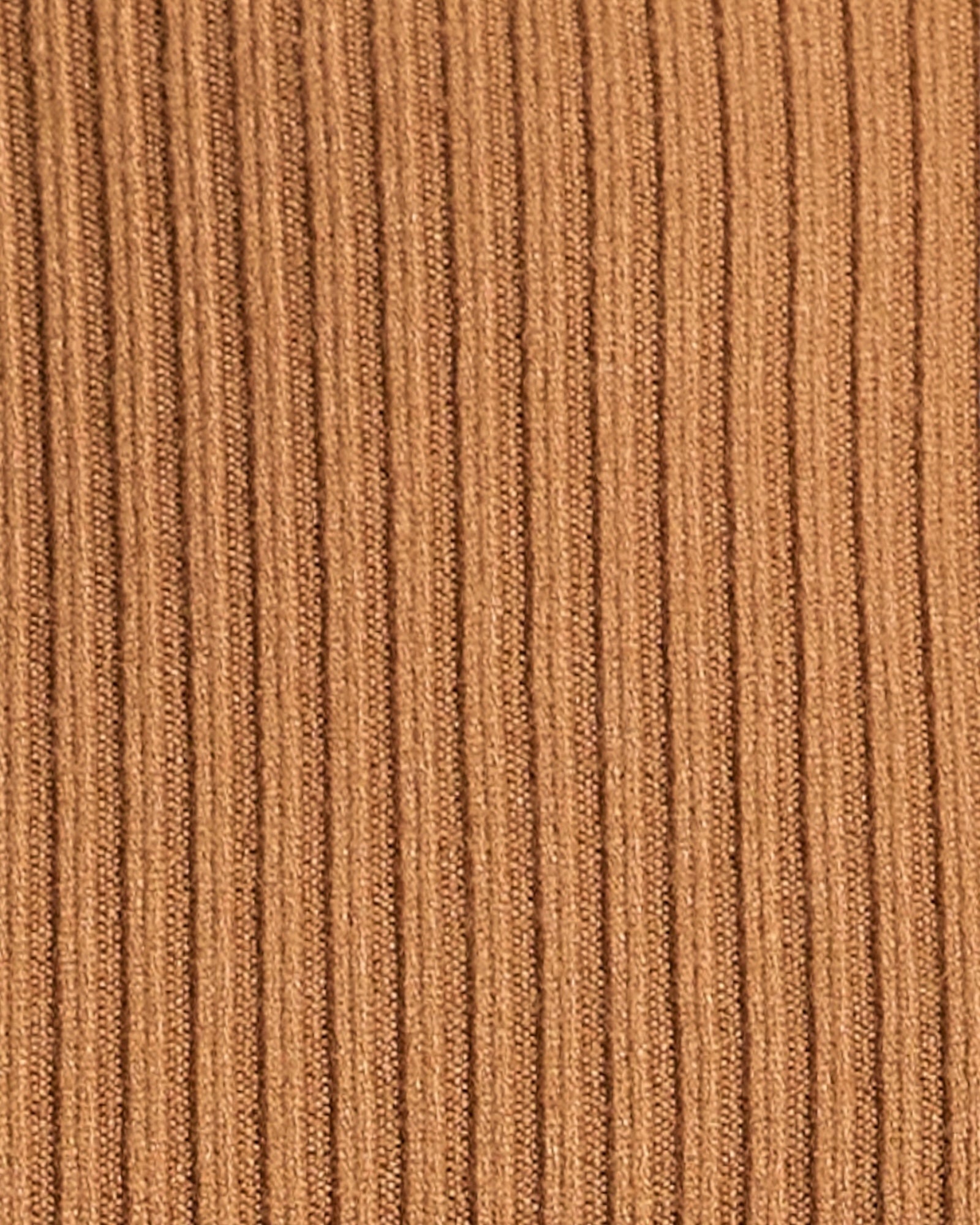 'Carly' High Neck Fitted Basic Knit Top - Rust