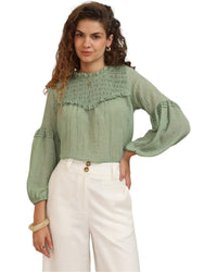 'Alyssa' Top - Khaki
