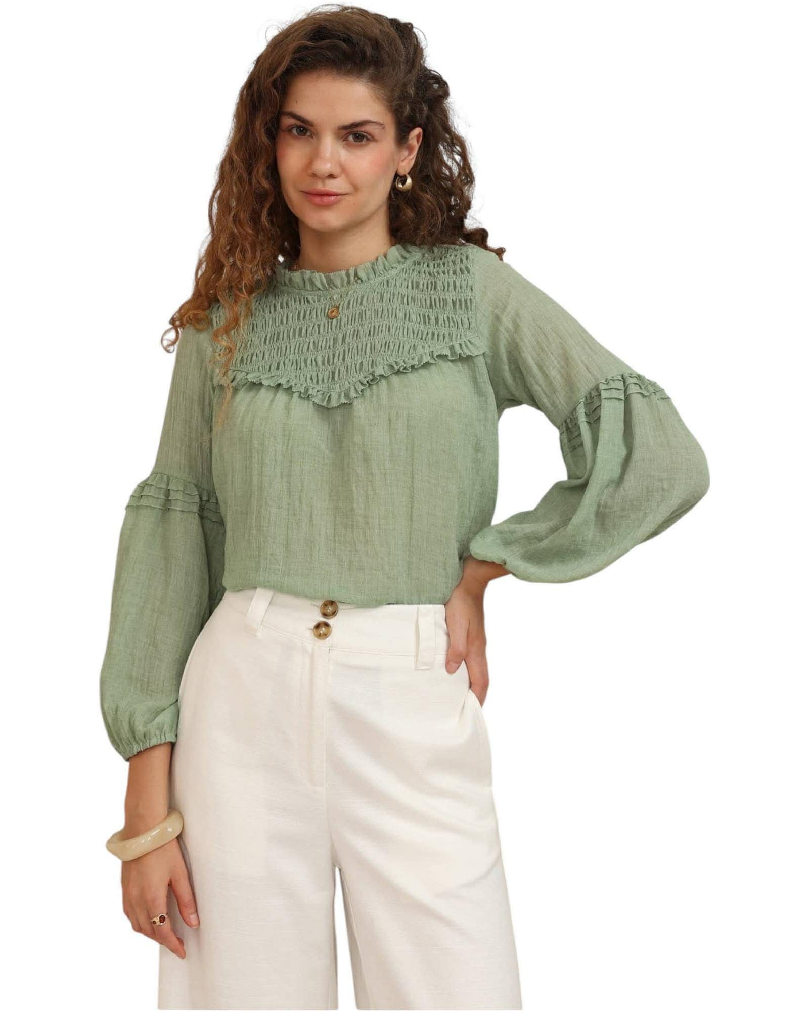 'Alyssa' Top - Khaki