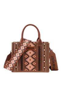 Wrangler Aztec Southwestern Crossbody Bag - Brown