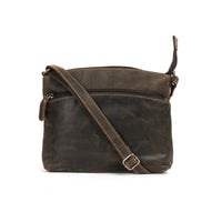'Gisborne' Leather Crossbody Shoulder Bag - Brown