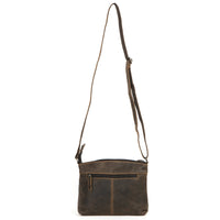 'Gisborne' Leather Crossbody Shoulder Bag - Brown