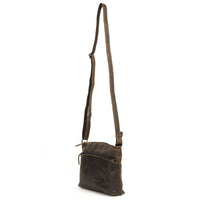 'Gisborne' Leather Crossbody Shoulder Bag - Brown
