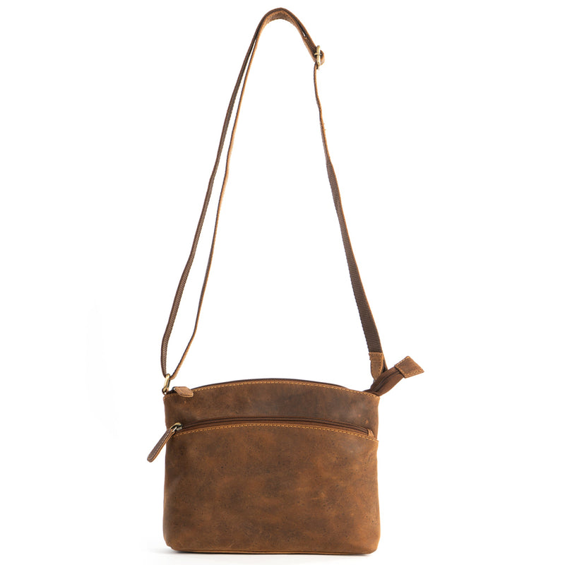 'Gisborne' Leather Crossbody Shoulder Bag - Sandel